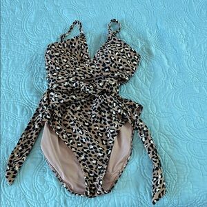 Aerie Tan One-Piece Swimsuit